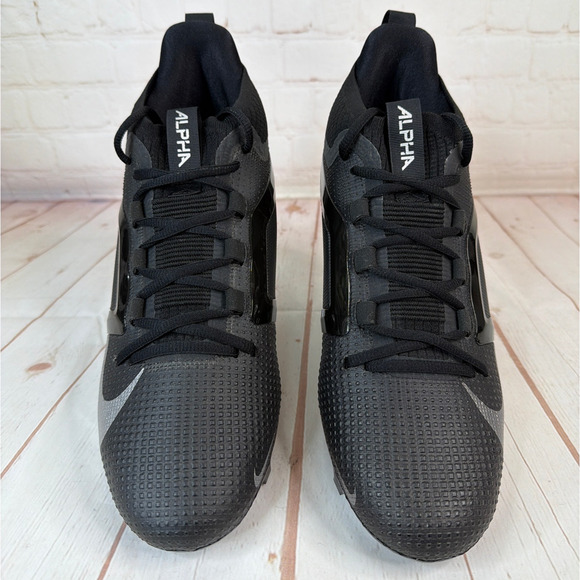 Nike Alpha Elite 4 Menace Black/Silver Football Cleats Mens Size 12 (FD7036-002) - Picture 6 of 10